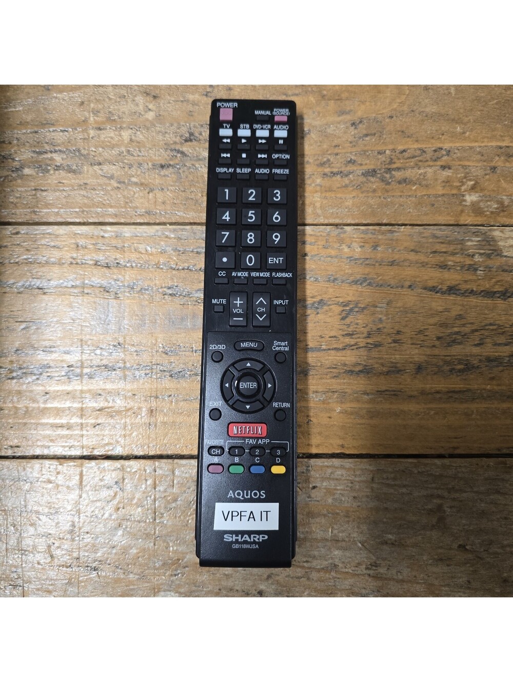 Genuine Sharp Aquos GB118WJSA TV DVD VCR Audio Remote Control